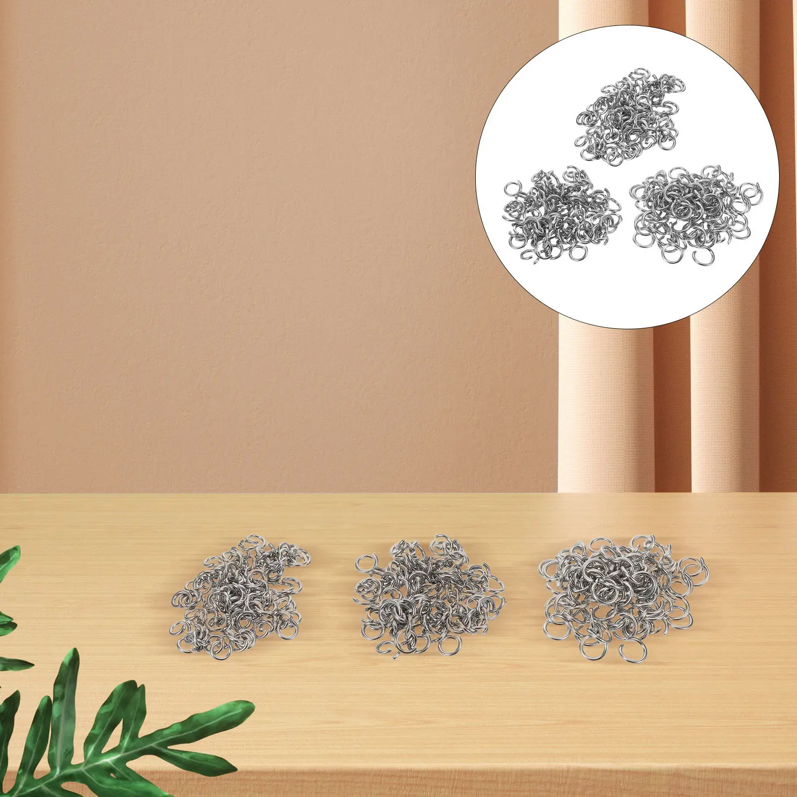 

300Pcs Stainless Steel Jewelry Findings Open Rings for Necklace Bracelet Earring Repair Jewelry Supplies Metal Repair Rings