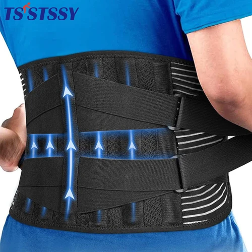 Imagen 1 del producto Cinturón de soporte Lumbar de doble tracción para hombre y mujer, corsé ortopédico de cintura, entrenador de cintura de descompresión de columna vertebral, soporte para aliviar el dolor de espalda
