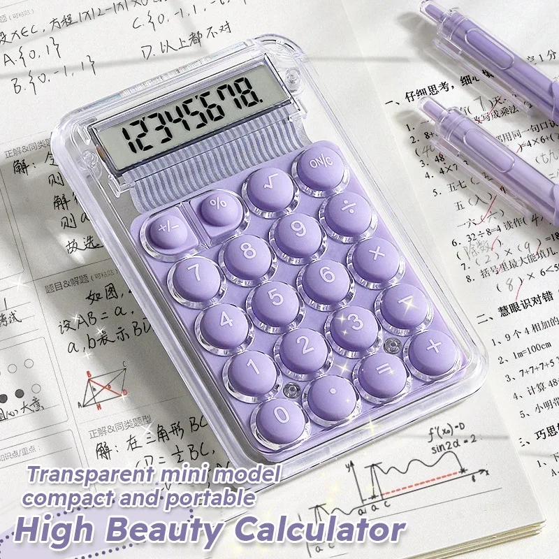 Cute  Silent Calculator Mini Version Learning Auxiliary Small  Portable Calculator Back To School Supplies Students/Finance