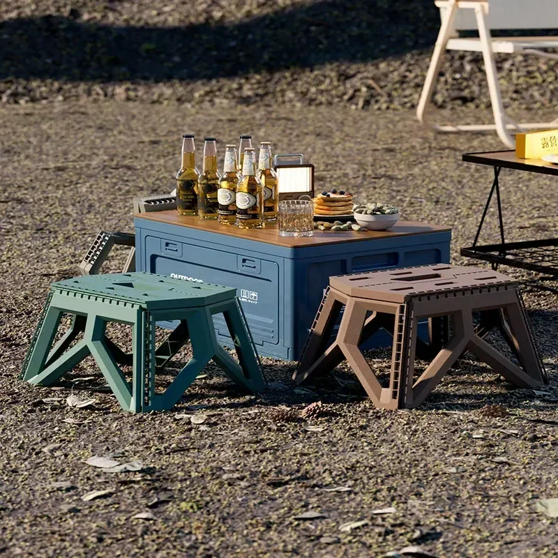 Camping storage box, trunk organizer, camping picnic camping box, car folding outdoor bench and chopping board image 4