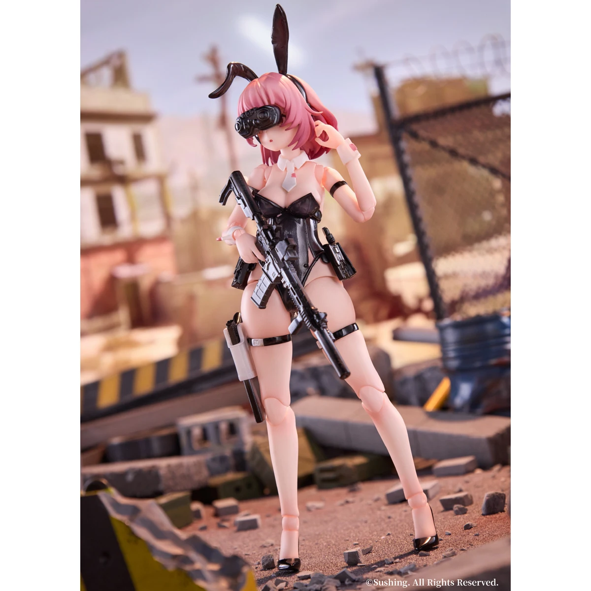 HIPLAY Sushing Rabbit Bunny Rapid Squad Force: Assault Trooper - BELKA 1/12 Échelle Anime Figurine