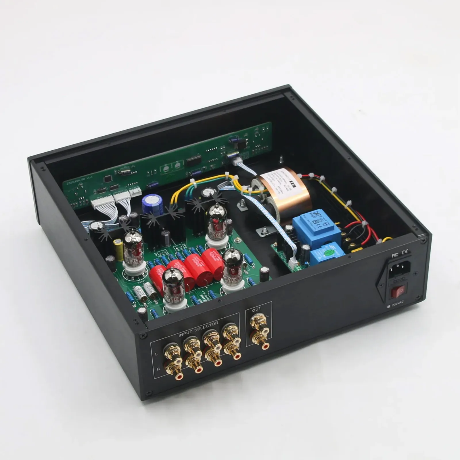 HiFiAMP PRT12A Stereo Preamplifier Preamp Remote Control dengan Tabung Vakum PSVANE ECC82/ ART 12AU7-S