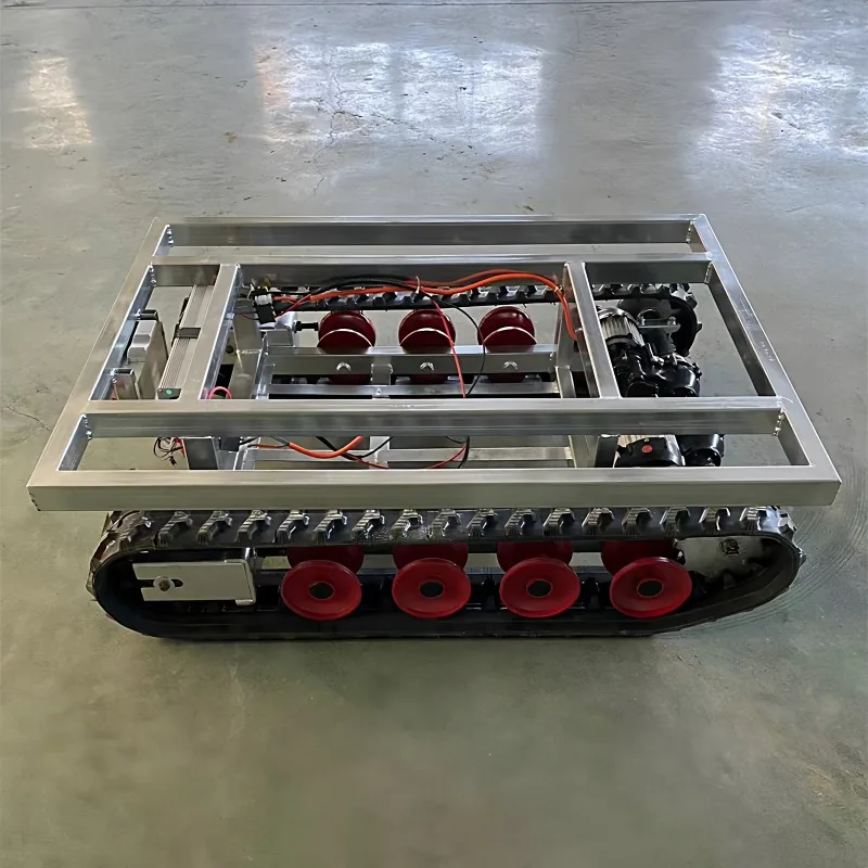 Remote Control Electric Crawler Carrier All Terrain Transport Vehicle For Engineering Machinery Sprayer Lifting Platform Chassis