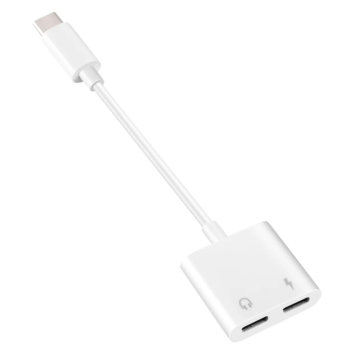 BFYLW 2 in 1 Dual Type C Headphone Adapter USBC Splitter Jack AUX Audio Charging Converter for Huawei Samsung Xiaomi