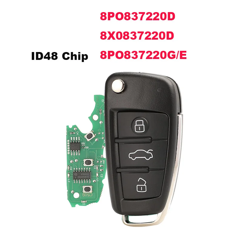 

jingyuqin Car Key Full Control For Audi Q7 B7 Q3 A3 TT A2 A8 A6 A6L A4 S5 C5 C6 B6 A4L A5 Q5 S LINE RS S1 8P/8E/8X0837220G/E/D