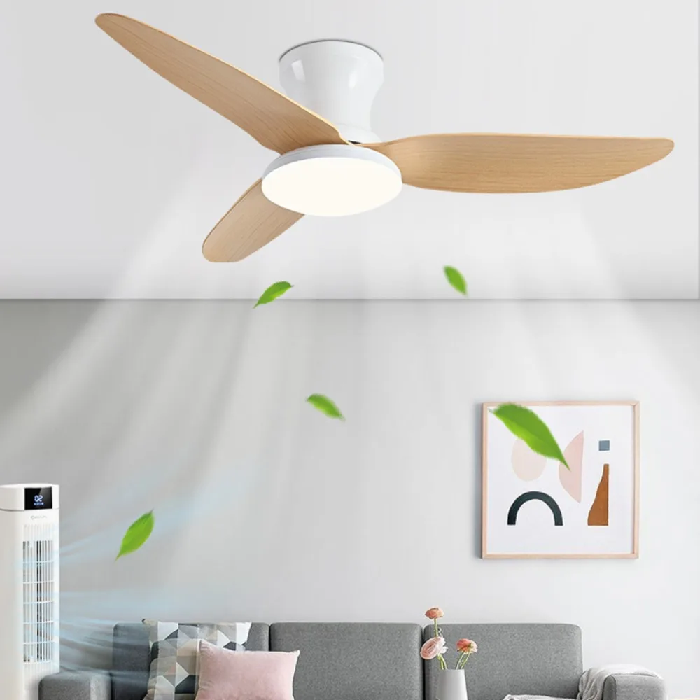 

Modern Black White Low Floor DC Motor 30W Ceiling Fans with Remote Control Simple Ceiling Fan with 30W Light Home Fan 110V 220V