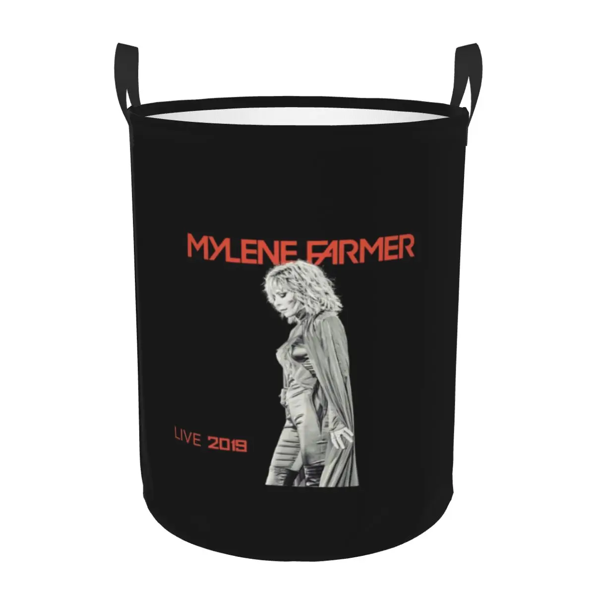 Mylene Farmer Laundry Hamper Large Storage Basket French Singer Kids Nursery Toy Organizer