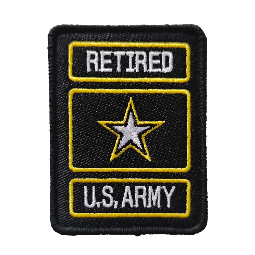 Gestickter Stern-Aufnäher der US-Armee für Veteranen, taktisches Moral-Abzeichen für Rucksack, Jacke, Weste, Mütze, Kleidung