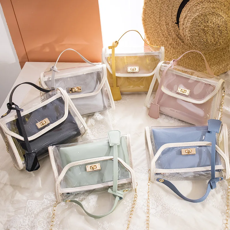 Transparent handbag 2023ladies bag foreign trade women's bag women's crossbody bag fashion transparent li bag