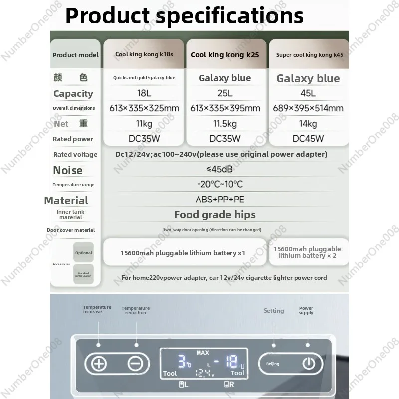 Car Refrigerator Small Car Home Dual-purpose Car Truck Special 12V24V Universal Double Greenhouse 45 Liters