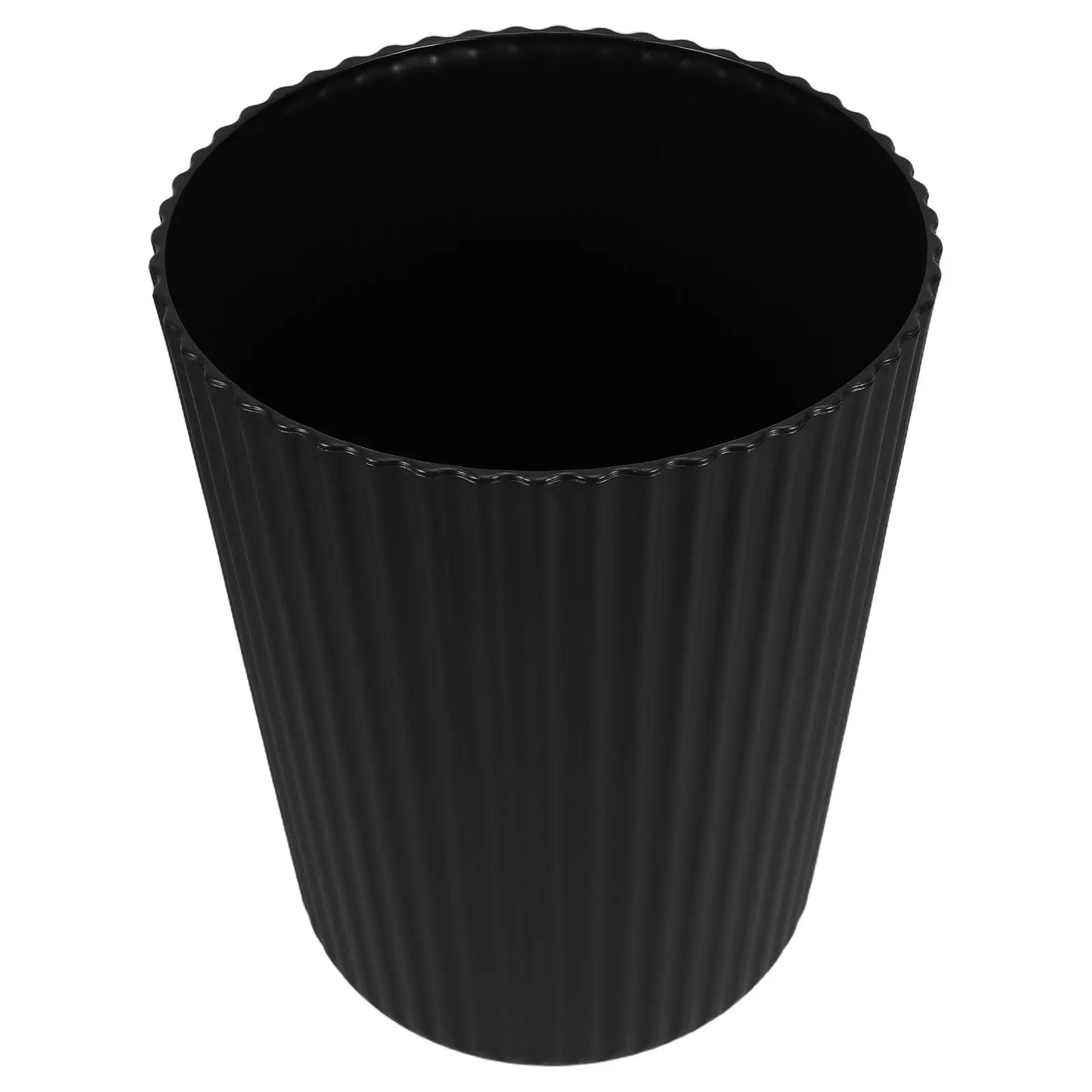 

Plastic Round Waste Bin No Lid Lightweight Kitchen Trash Can for Bathroom Office Desk Laundry Room Modern Indoor