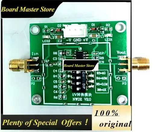 BoMaSHigh Speed I/v Converter Tia Transimpedance Amplifier With 4 Levels Of Current Optional Photoelectric Amplifier Dc-10m