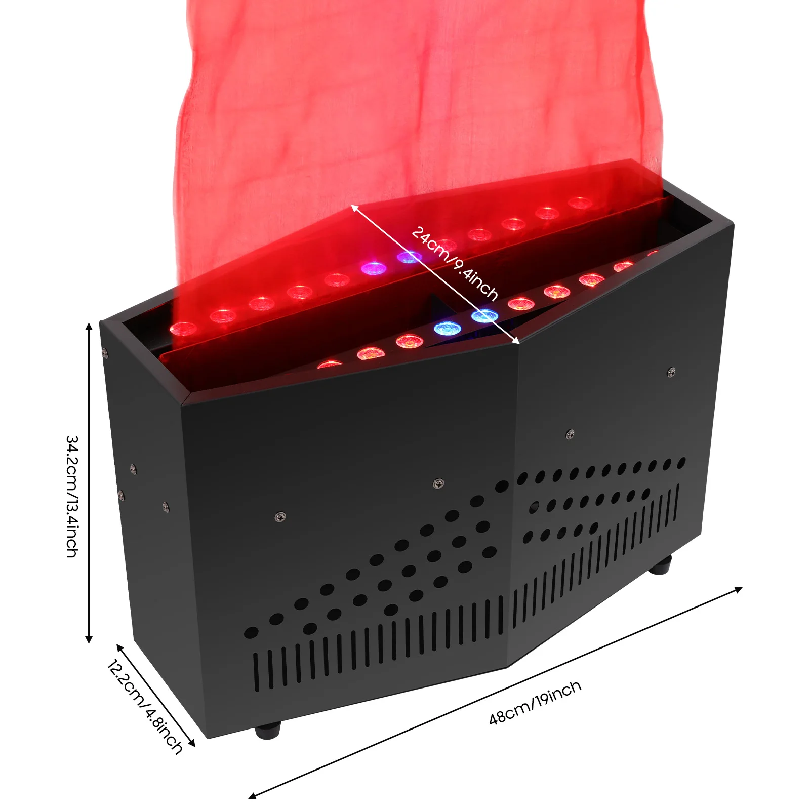 24 LED Red + Blue Fake Flame Light Stage Show Fire Flame Lighting Disco