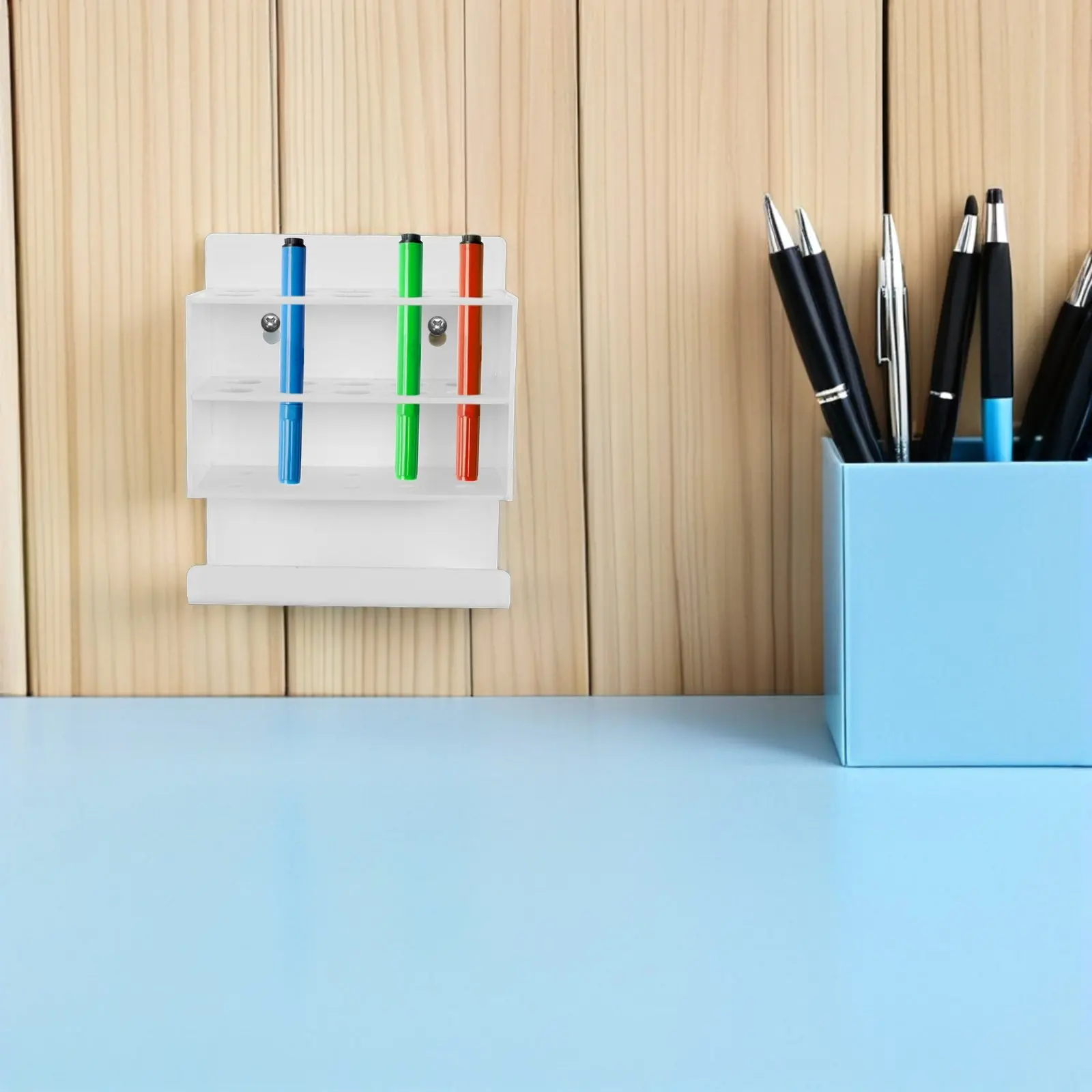 

Многофункциональный акриловый органайзер для ручек, маркеров для белой доски и аксессуаров для класса, офиса, дома, холодильника