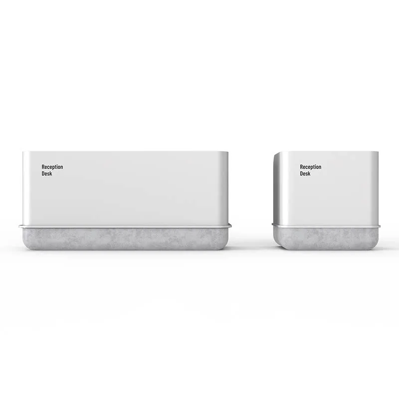 Reception desk company front desk welcome desk, simple modern stainless steel checkout page podium customization