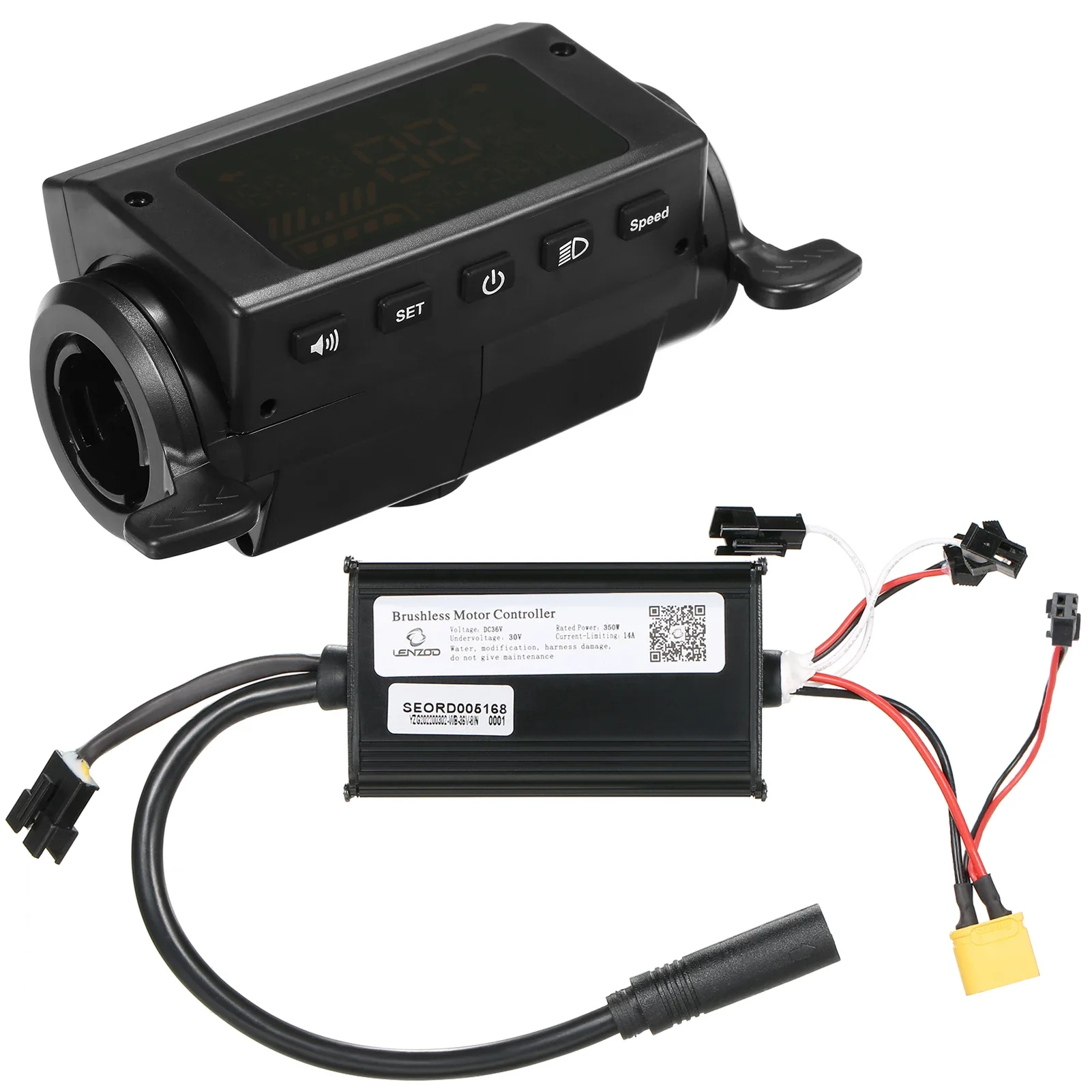 

Dashboard Display Panel 350W 36V Brushless Motor Controller Brake Thumb Handles for 8 Inch Kugoo S1/S2/S3 ETWOW Electric Scooter