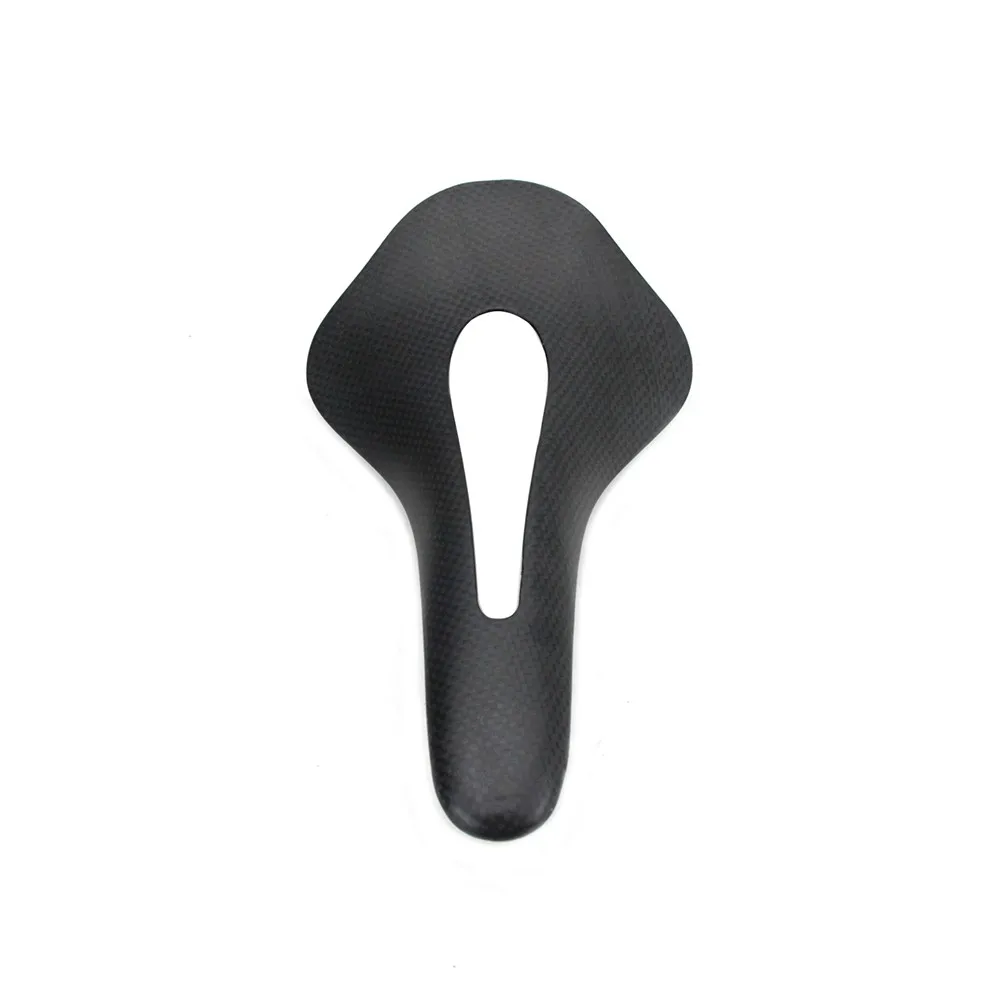 Full Carbon Fiber MTB Bicycle Saddle, Road and Mountain Fold Bike Front Seat Cushion, 245*250mm, Cycing Parts, No Logo