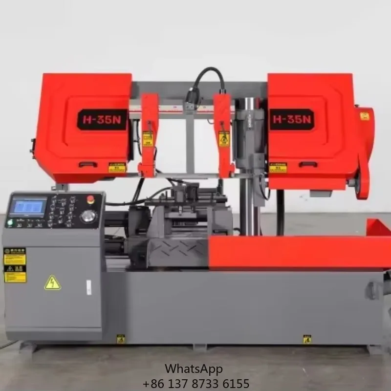 H-35N New Condition Automatic Vertical Metal Band Saw Includes PLC Core Of Key Machinery Electric Pump Gear Engine Bearing.