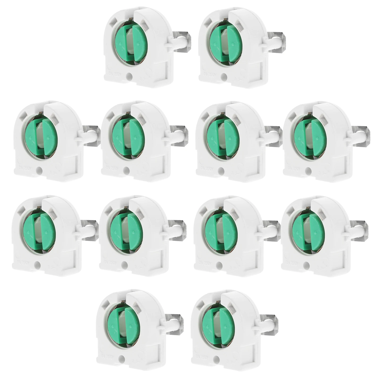 12pcs Fluorescent Lamp Socket Base Tube Holder For Led Display Bracket Replacement Ceiling Fixture Clips