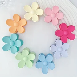 8PCS/SET Ladies Multi-color matte texture Flower shaped plastic hair claw combination set Bohemian style long hair thick hair su