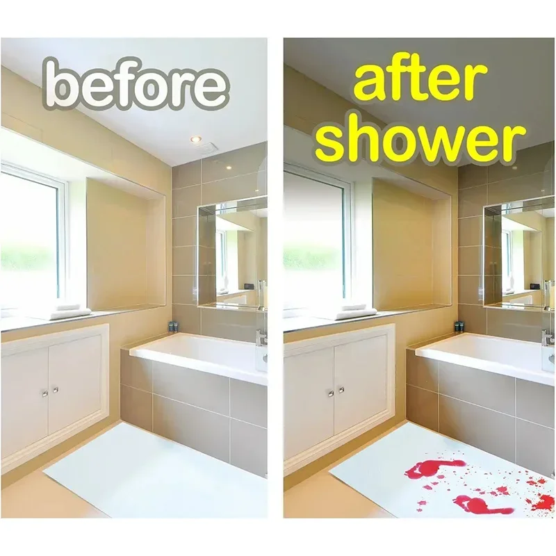 سجادة أرضية دموية متغيرة اللون للحمام ، ديكور الهالوين ، سجادة حمام ثلاثية الأبعاد ، سجاد مانع للإنزلاق ، داخلي ، 40 × 70 سم #6