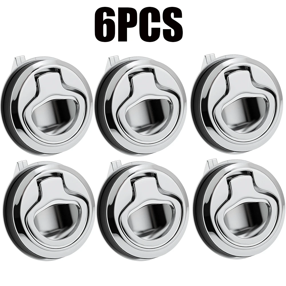 

6 шт. морских выдвижных защелок-замков для люков и палубных люков RV, врезные, с функцией самозащелкивания, малые