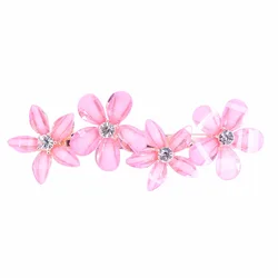 EASYA Elegant Rhinestone Flower Hairpin Barrettes Pins For Women Girls 3 Colors Metal Hair Clip Hairwear Ornaments Jewelry