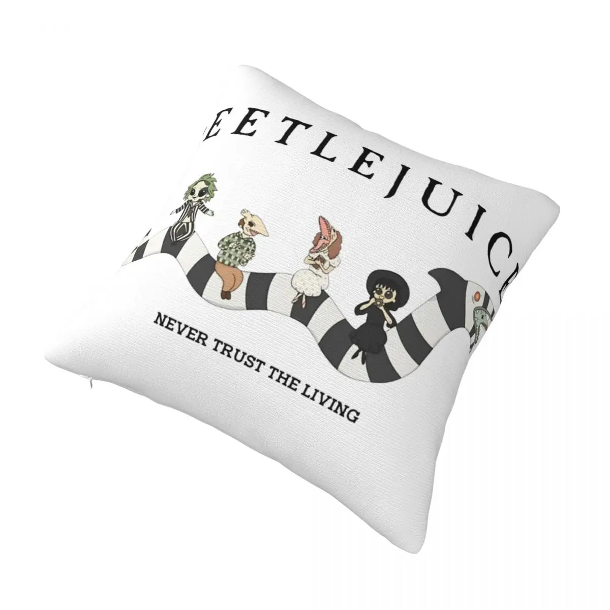 B-Beetlejuice Horror Movie Pillow Covers Soft Cushion Cover Decorative Gothic Halloween Flim Throw Pillow Case Cover Sofa