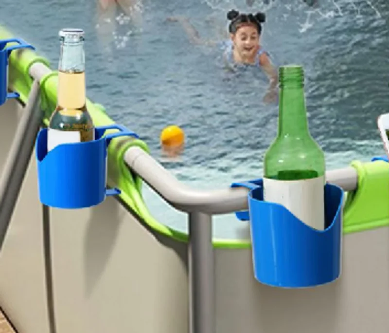 

poolside cup holder Swimming Pool Drink storage racks spill-proof pool side Cup Hanger Basket For Beverage Beer