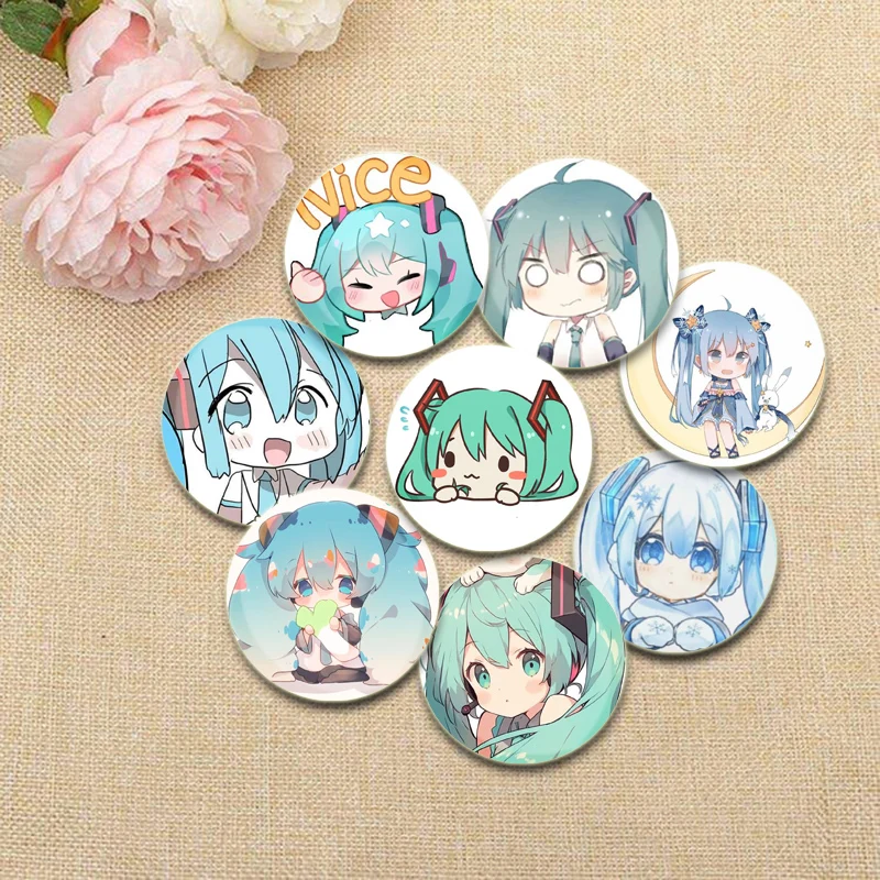 Miku Cartoon Character Badge Singer Anime Project SEKAI Brooches Cosplay Exquisite Pins for Backpack Jewelry Accessories Gifts