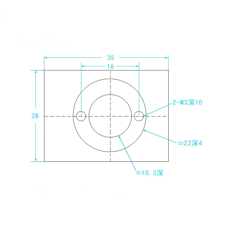 1PCS T8 Lead Screw Nut Housing Bracket For 3D Printer Parts T8 Trapezoidal Lead Screw Conversion Nut Seat Aluminum Block