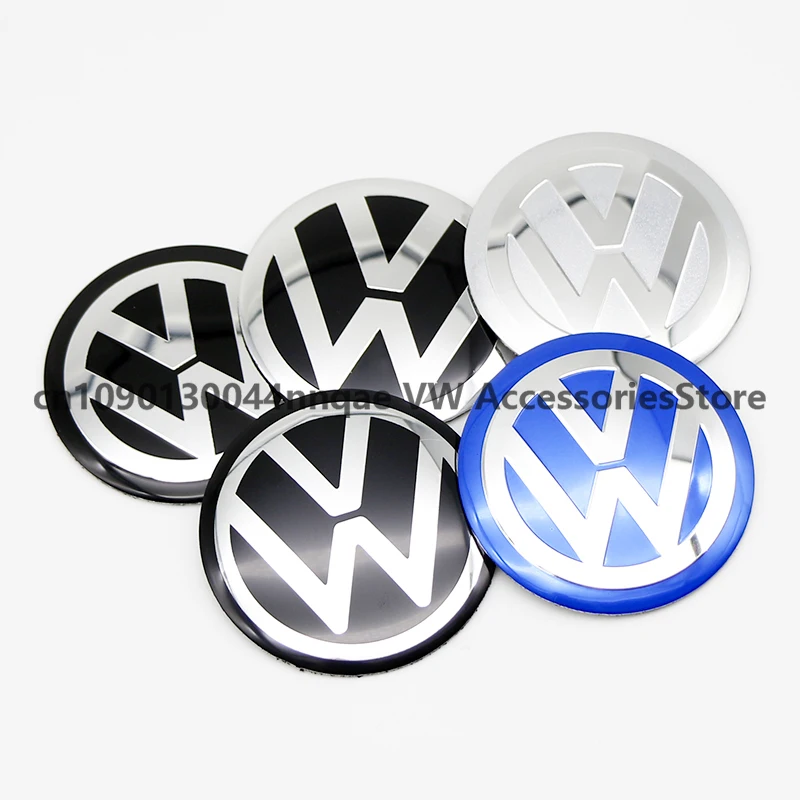 56/60/65/70/75/80/90/100/120mm 4pcs Car Wheel Center Decal Hub Sticker for Volkswagen Golf 5 6 Polo Passat Tiguan CC Bettle Bora
