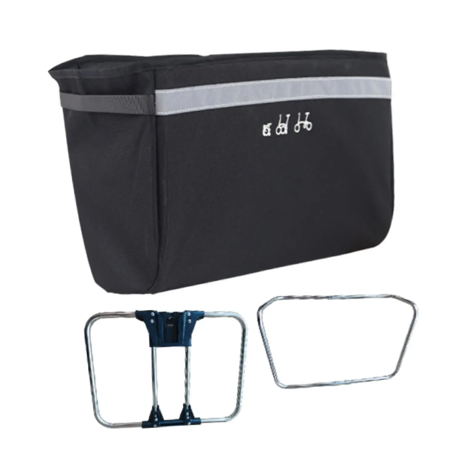 

Велосипедная сумка-корзина на руль большой вместимости со съемной рамой из нержавеющей стали, аксессуары для горных и складных велосипедов