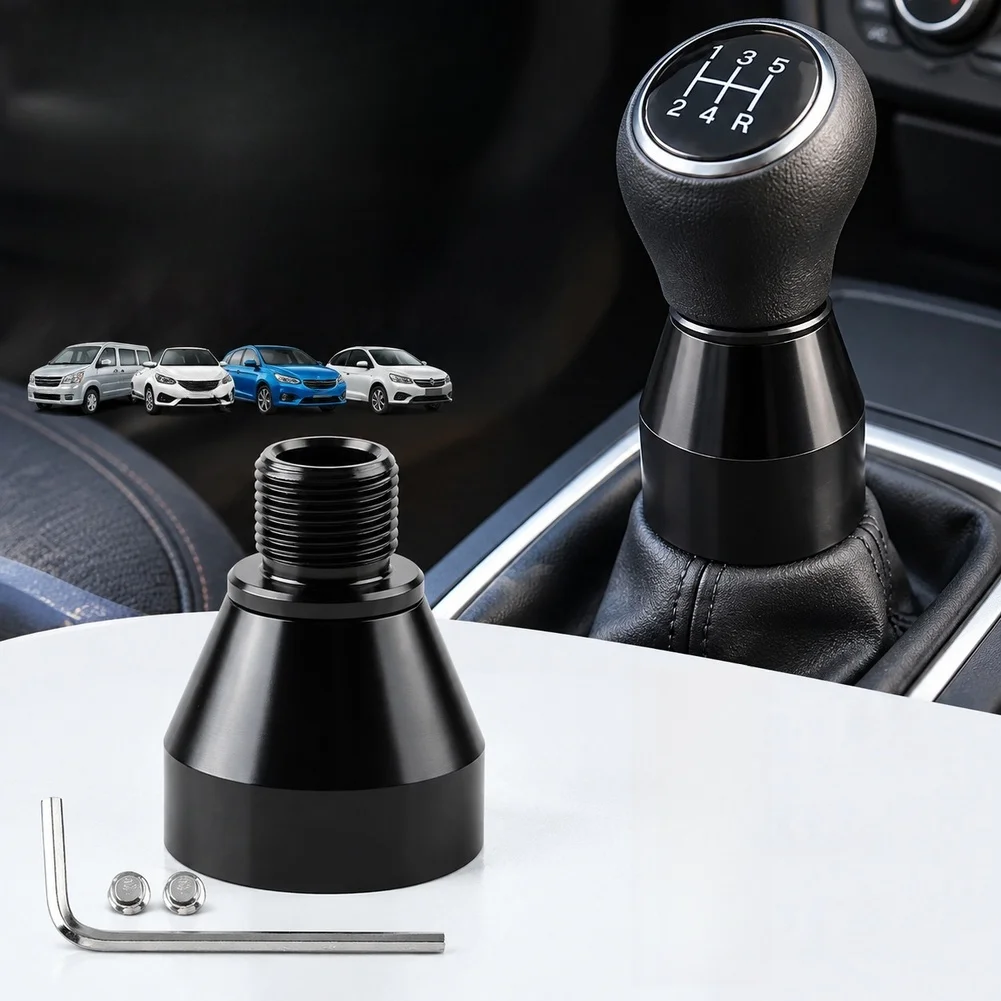 Black Manual Transmission Gear Shift Knob M18x1.5 Thread with Reerse Lift Up for Hongguang Tiida For Baojun Kewoz