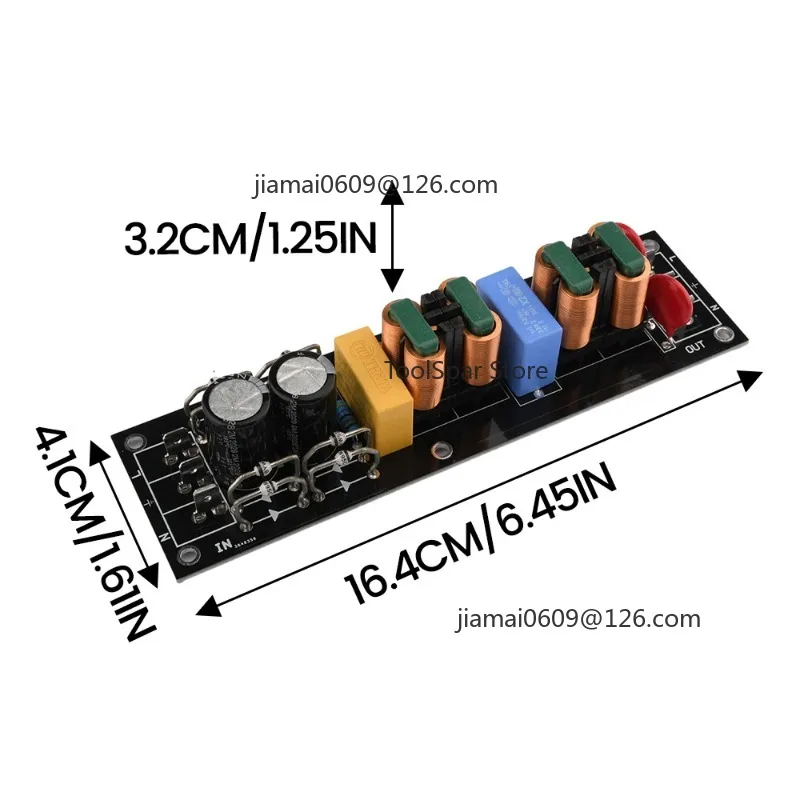 2000W 15A High‑Efficiency DC EMI Power Filter Module DIY Audio Power Supply Filter