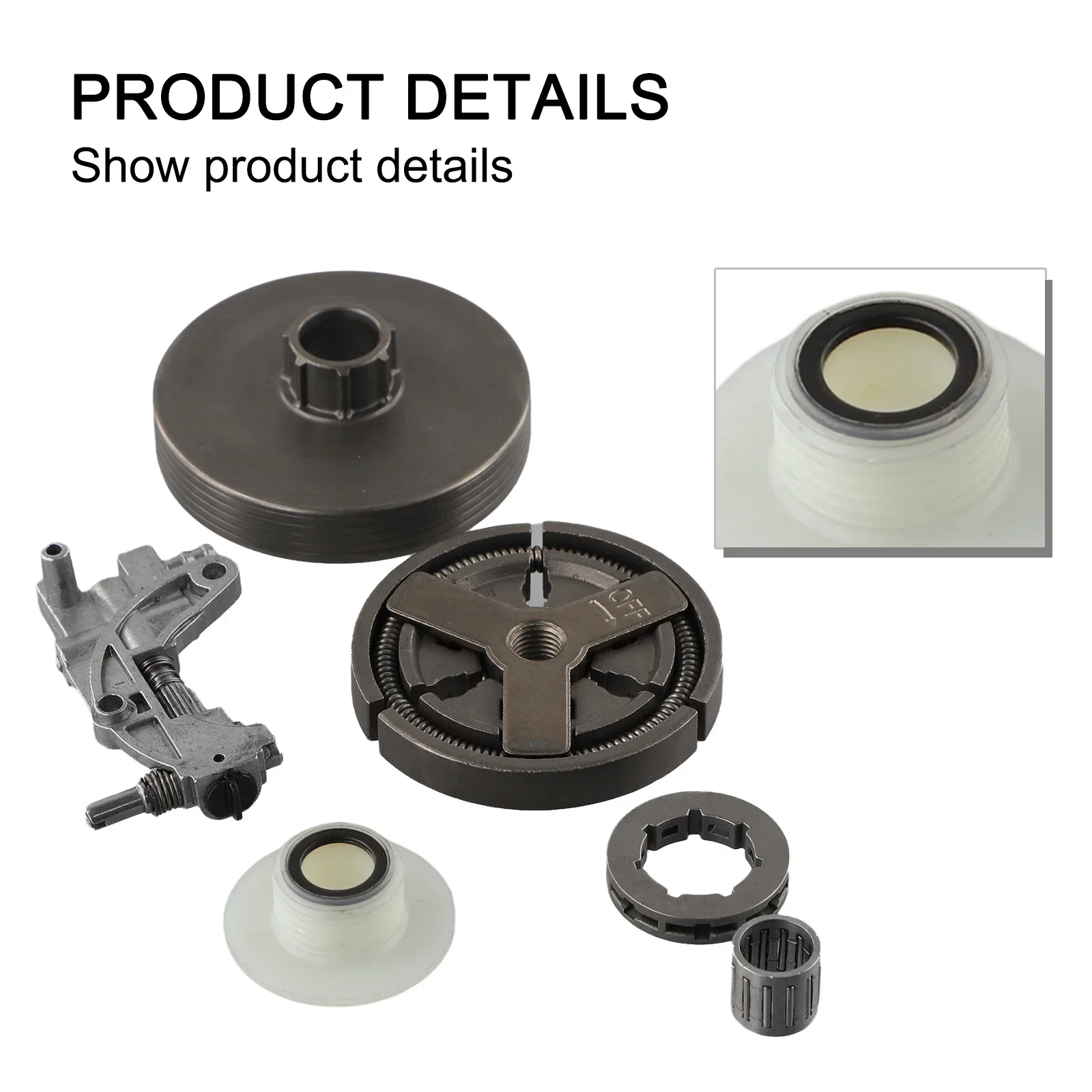 Optimize Chainsaw Performance with Reliable Clutch Sprocket Rim Oil Pump Drum Worm Gear Bearing Kit for Chinese 4500 5200