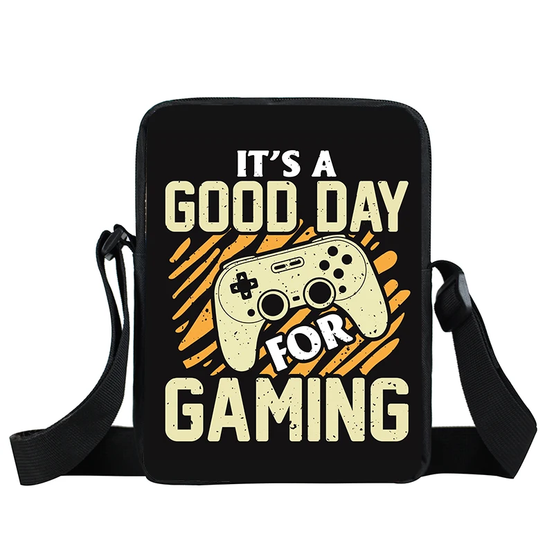 Gaming Controller Print Shoulder Bag Women Wireless Gamepad Messenger Bags Video Game Gamer Crossbody Bag Children Book Bags