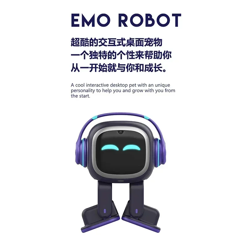 

[ready Stock] Emo Robot Intelligent Emotional Interactive Voice Ai Desktop Toy Children Companion Electronic Pet Vector