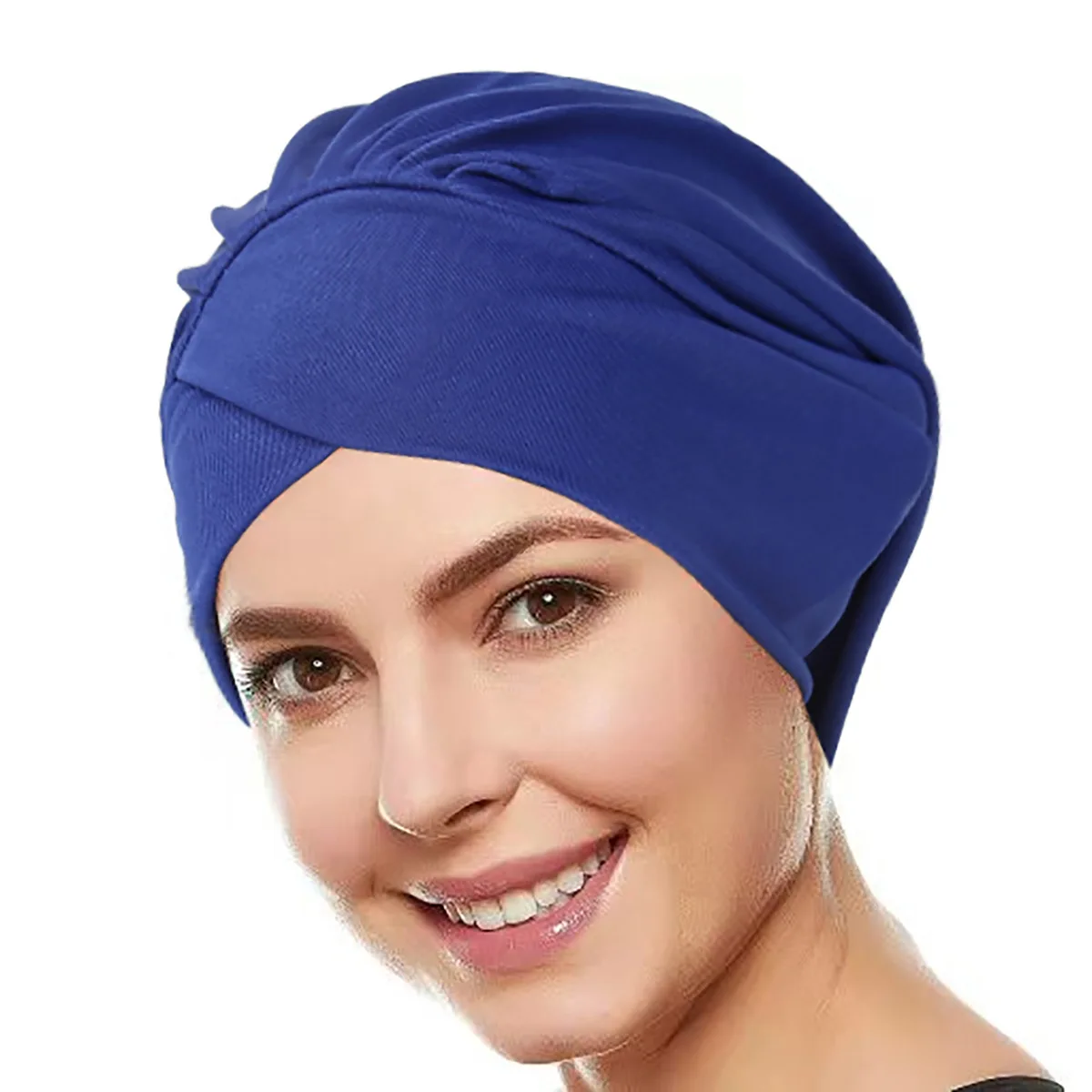 Gorro de quimio elástico para Mujer, gorro musulmán, Hijab interno, Turbante indio para la pérdida de cabello, pañuelo para la cabeza, Turbante para Mujer