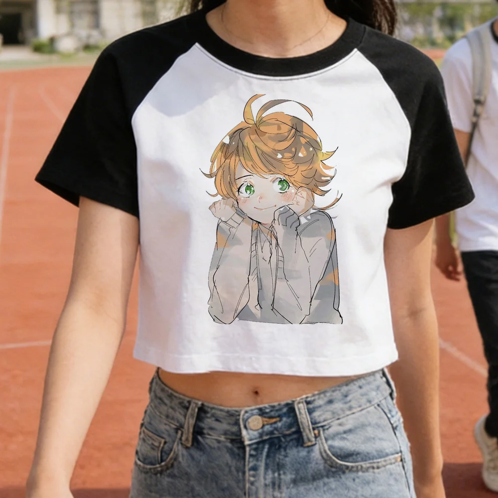 the Promised Neverland crop top female alternative  grunge dollette emo shirt vintage cute baddie goth