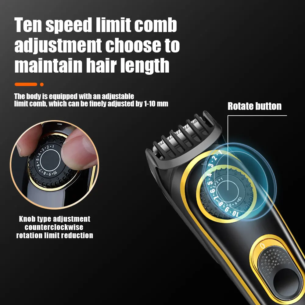 HIENA 고품질 Usb 이발사 방수 무선 헤어 트리머 전기 무선 전문 헤어 클리퍼