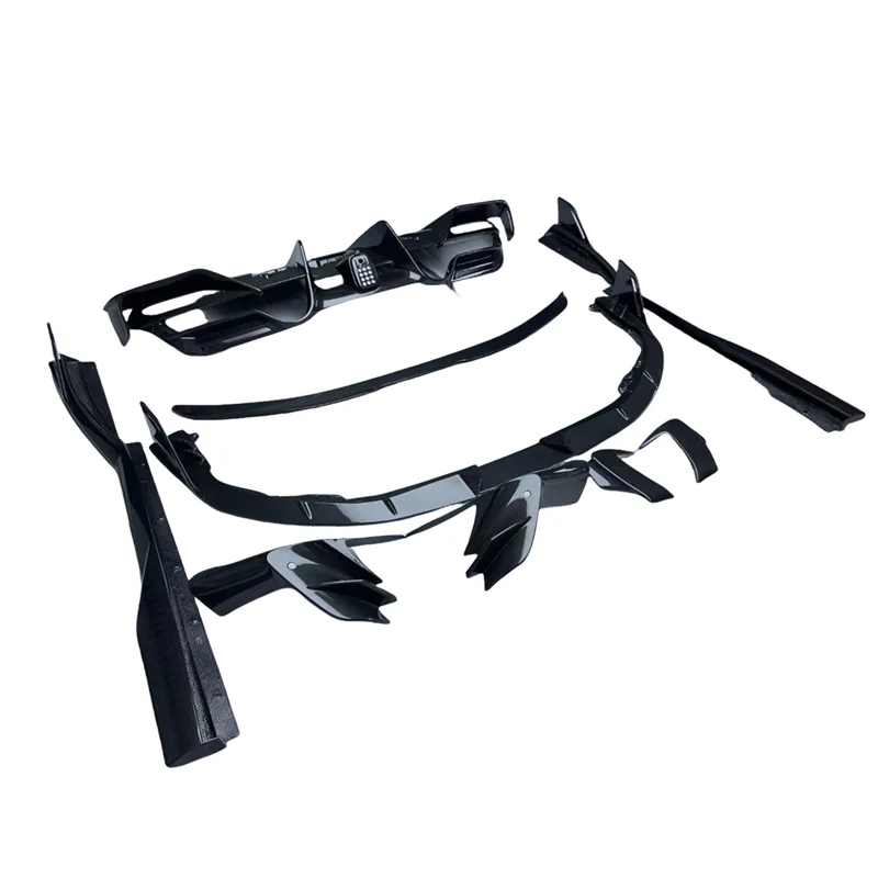 Suitable for Ferrari F8 Refitted Dry Carbon Fiber OEM Style Body Kit Front Lip Front Corner Skirt Rear Diffuser