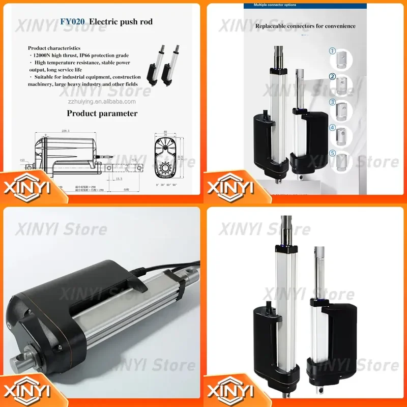 for Heavy Duty Linear Actuator 10000N 12000N 200mm Stroke 12V 24V with Hall Sensor Feedback