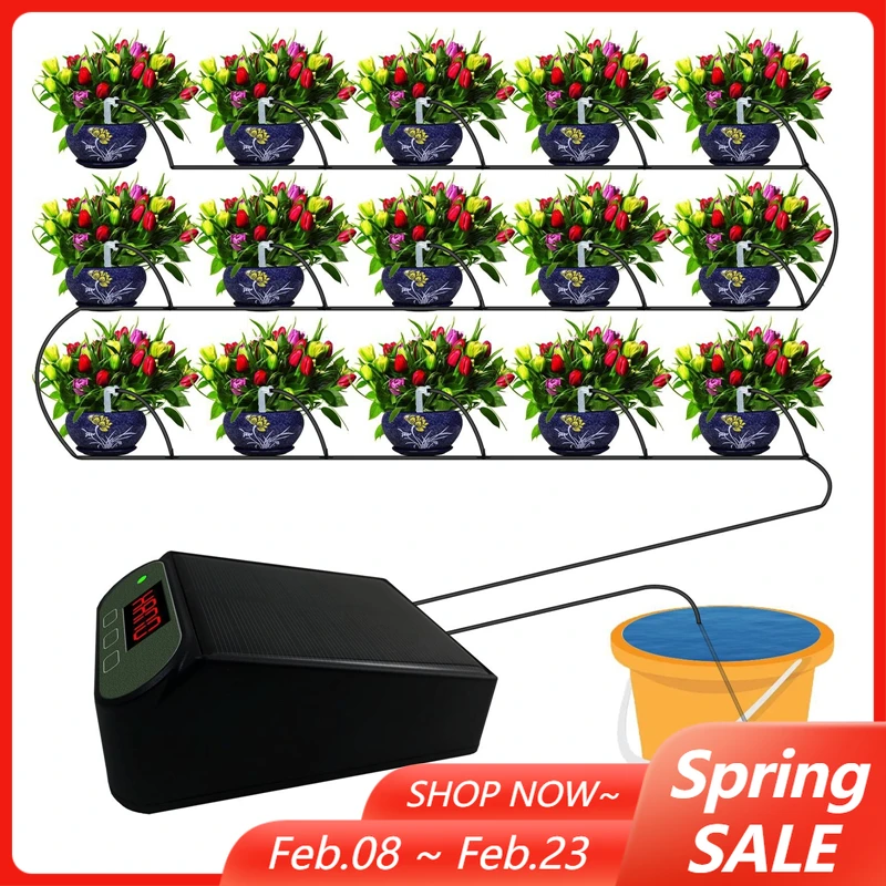 

Intelligent Automatic Flower Watering Device Set Solar Watering Wireless Control Garden Timing Irrigation Spraying Kit