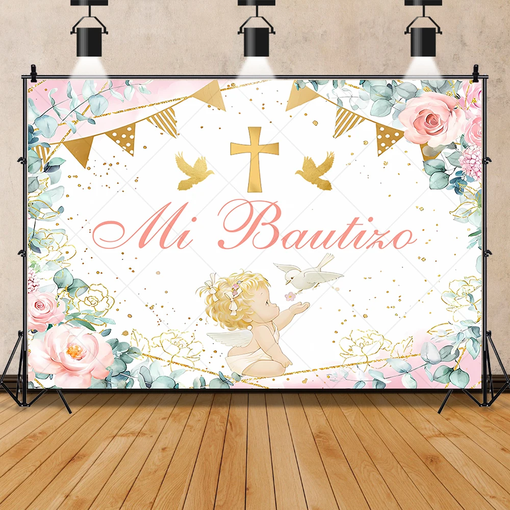 Christianity Holy Communion Little Baby Angel Flower Aldults Kids Party Room Backdrop Custom Decor Photo Props Studio Background