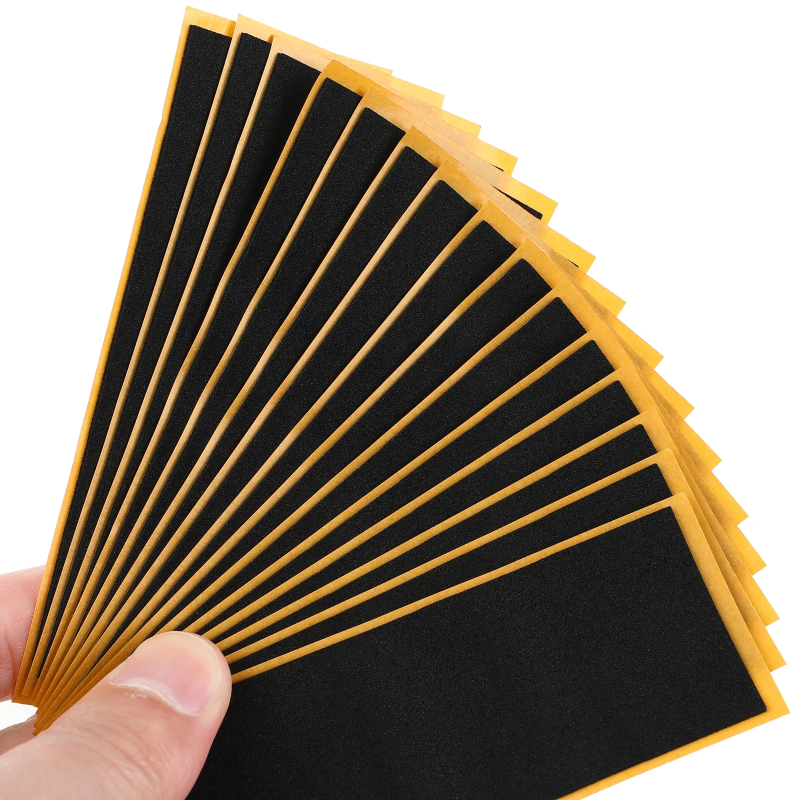 15 Uds. Pegatinas de espuma con cinta de agarre para diapasón, almohadillas negras de 38mm x 110mm para entrenamiento diario