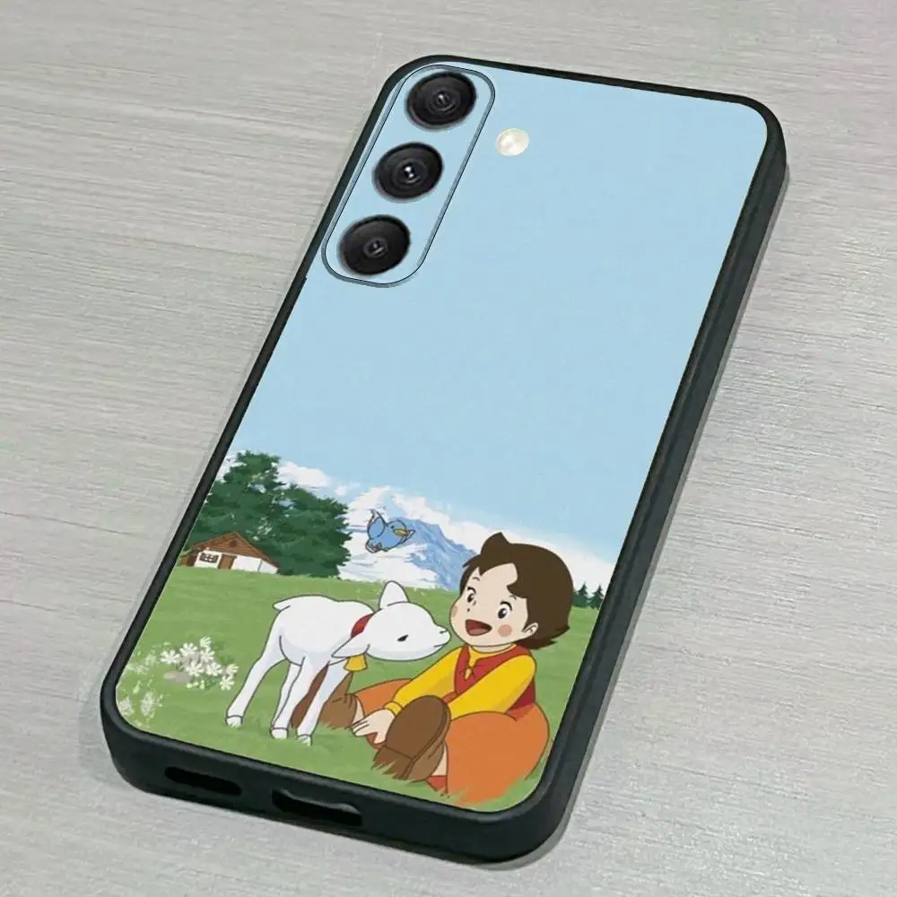 Custodia per telefono Heidi C-Cartoon per Samsung S25,S24,S23,S22,S21,S20,S10,Ultra,Plus,Lite,FE, cover morbida in silicone nero