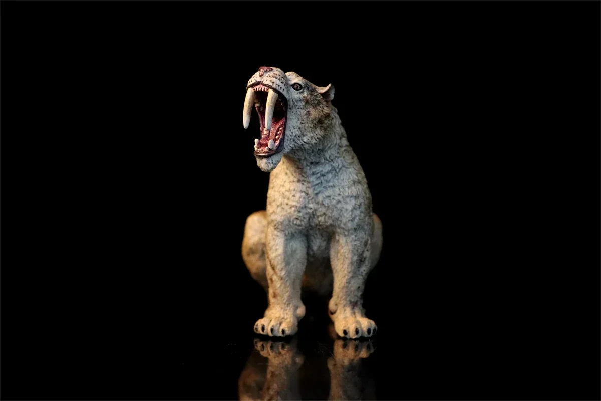 TNG Machairodus Smilodon modelo realista, figura de Animal de tigre dentado de sable, juguetes para niños y adultos, regalo de Navidad, decoración de escritorio