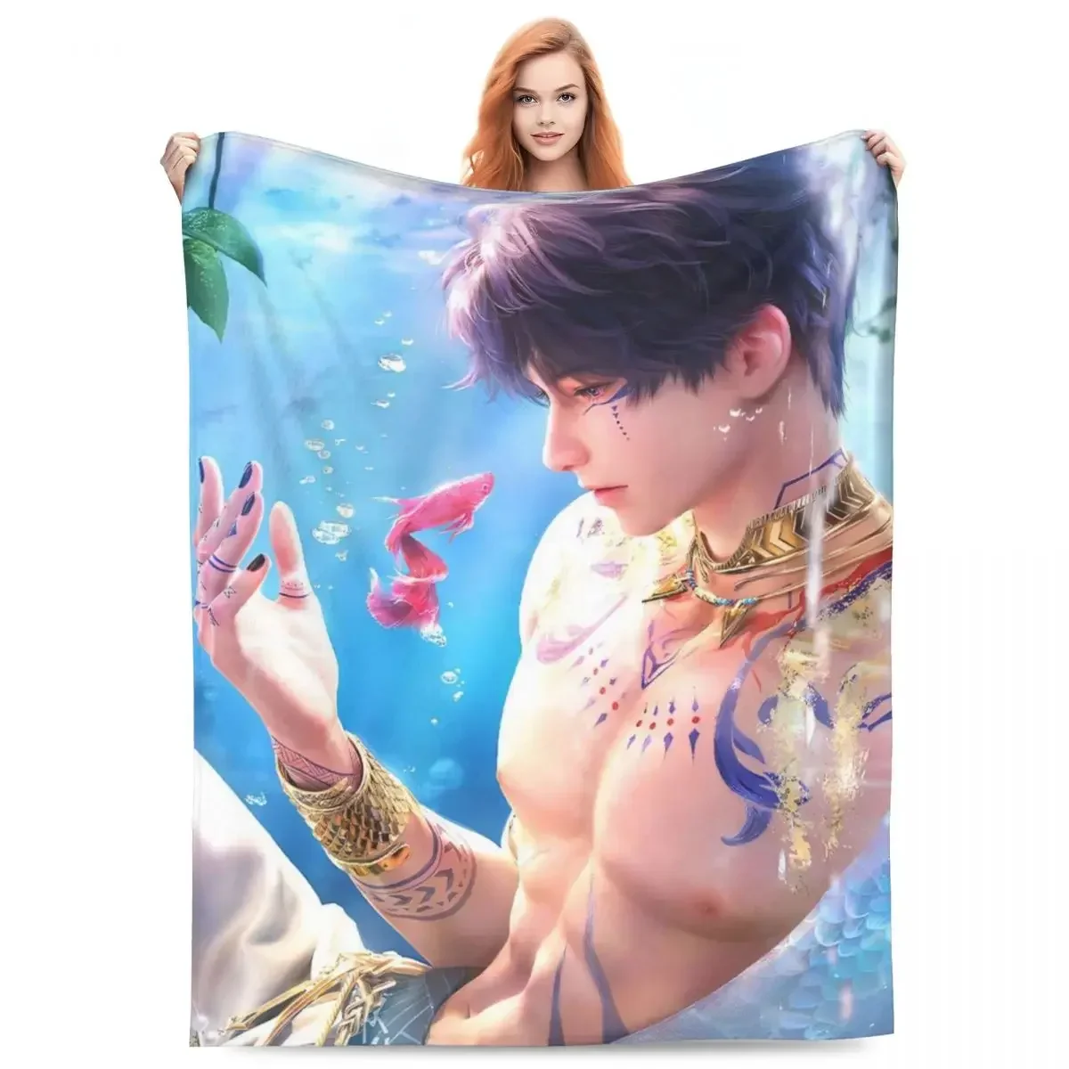 

Теплое, мягкое декоративное покрывало Rafayel Love Deep Space: фланелевый плед для дивана и кровати, удобное покрывало для гостиной