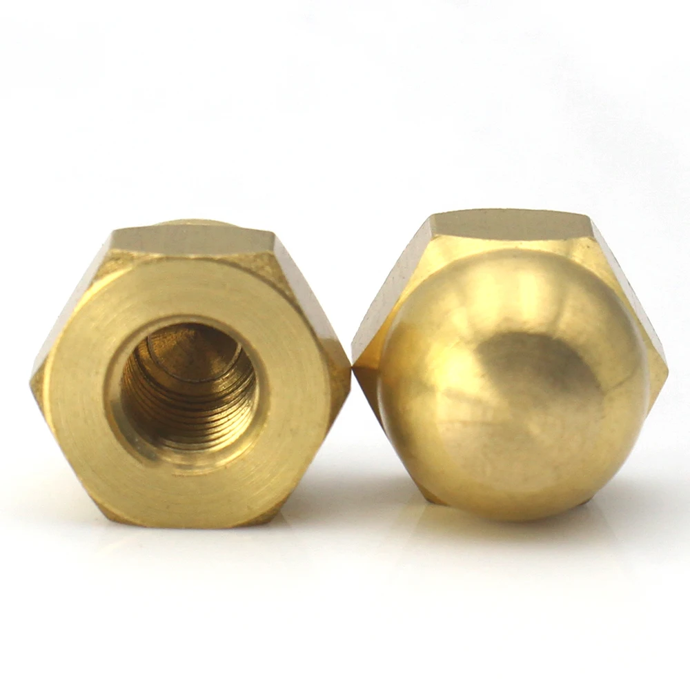 1-10Pcs Brass Acorn Nuts Copper Decorative Domed Cap Nuts for Covering Threads M3 - M20